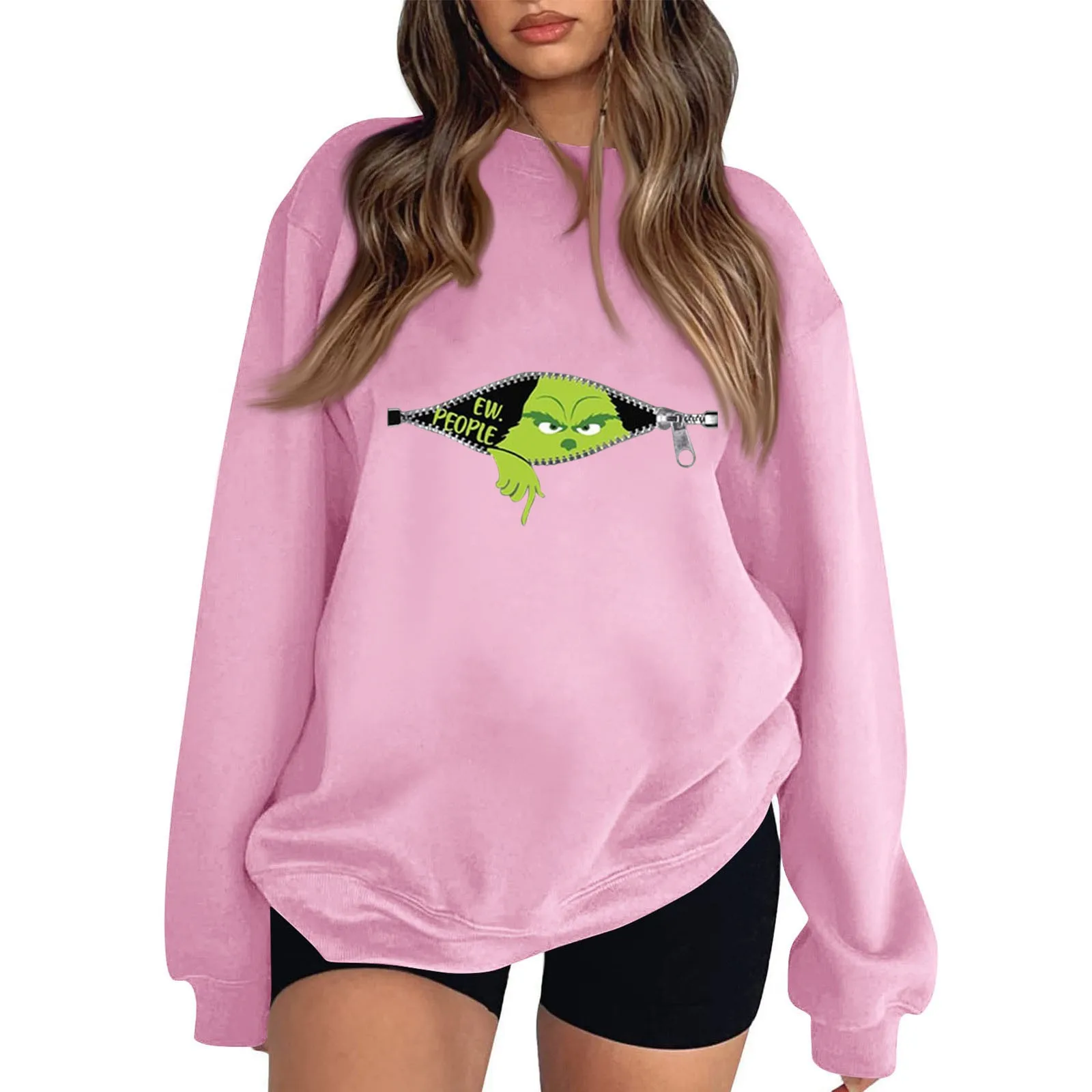 Women\'S Fashion Casual Long-Sleeved Printed Crew-Neck Hoodie Ropa De Mujer Ofertas Con EnvíO Gratis Vetement Femme 2024