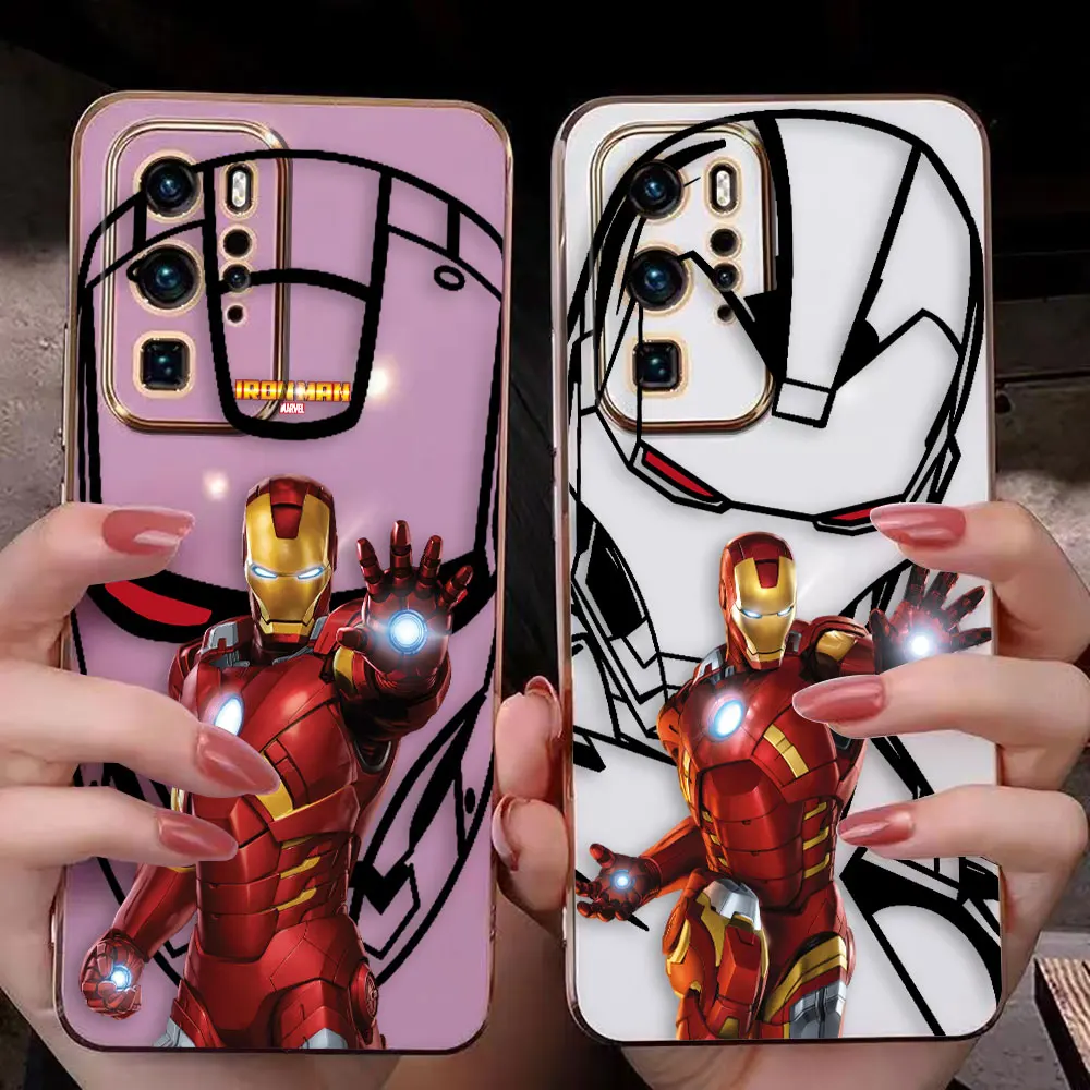 

Marvel Iron Man Logo Cover Smooth E-TPU Phone Case Huawei MATE 20 20X 30 40 P20 P30 P40 LITE MAGIC 4 5 PRO Y9 PRIME Case Funda