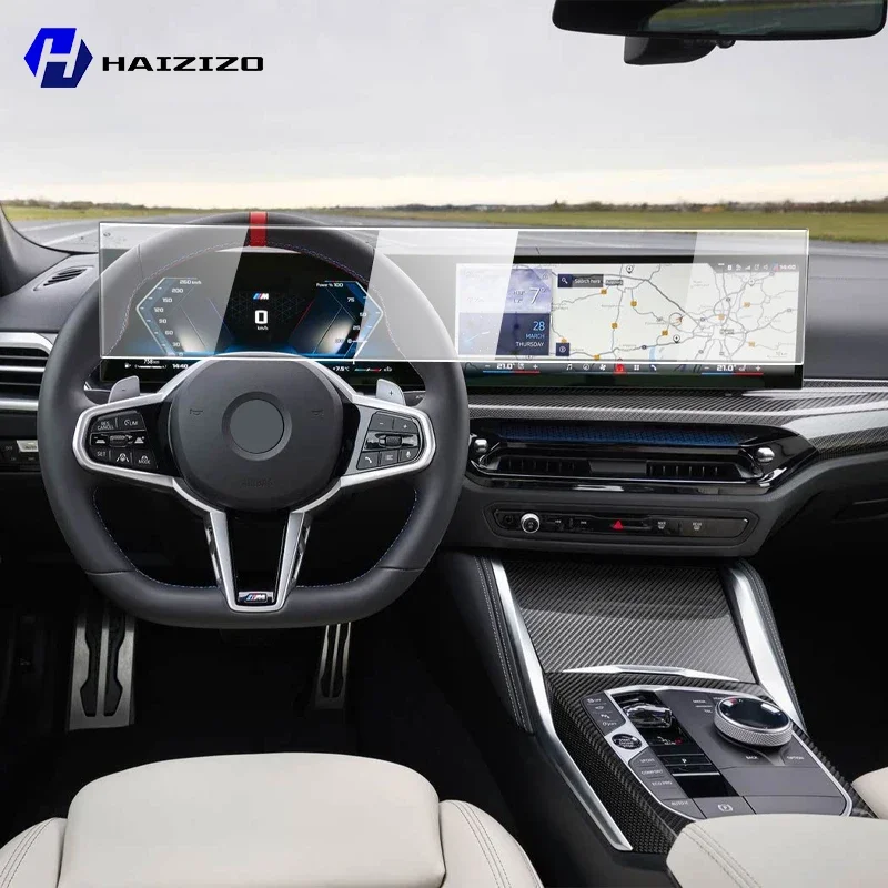 For BMW Series 4 G22 G23 G26 2023-2025 Car GPS LCD screen navigation TPU film Matte anti glare screen protector film Scratch