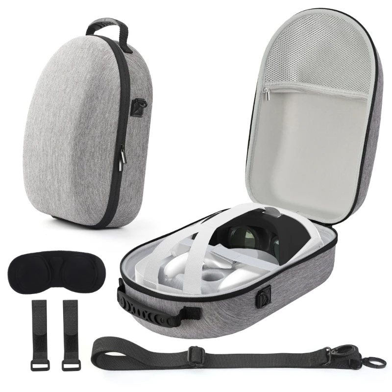 Travel Carrying Case for Quest3 Glasses Gaming Headset Controllers Device Accessories Shockproof EVA Storage Bag P8DC