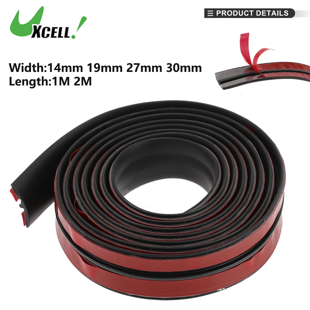 

UXCELL 1-2M Car Weatherstrip Door Weather Stripping Edge Trim Self Adhesive Window Seal Strip for Car 14mm 19mm 27mm T-Shape