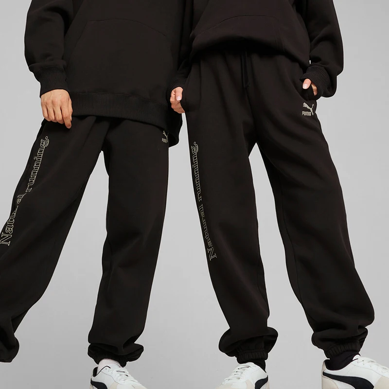 

Puma оригинальные спортивные штаны CLUB DE COURSE FL, мужские и женские брюки с завязками на ножках 629034-01