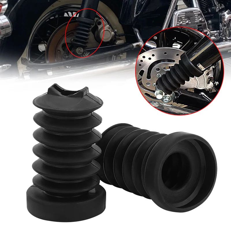 Black Motorcycle Accessories Rear Fork Boots Shock Absorber Covers Protector For Harley Touring FLHR FLHT FLHX FLTRX 1997-2013