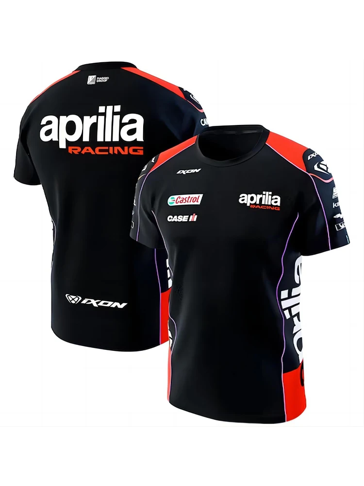 2024 Summer New Hot Selling F1 Aprilia Extreme Sports Men's and Women's Racing Clothes T-shirt Casual Fashion Short Sleeve