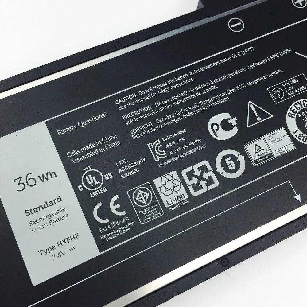 HXFHF 7130 7139 VT26R 451-BBGS VJF0X XNY66 2ICP7/53/105 7.4V 36Wh