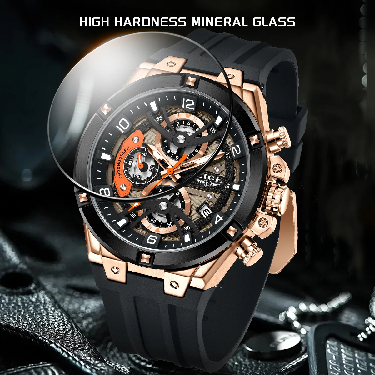 LIGE Fashion Classic Men Wristwatches Waterproof Luminous Man Watch Date Week Quartz Sports Watch Men's Watches Reloj Hombre