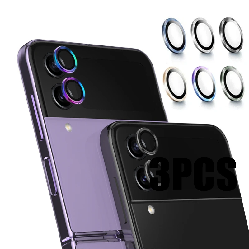 Película de anillo protectora de lente de Metal de lujo para Samsung Galaxy Z Flip 4, vidrio templado para cámara Z Flip4 ZFlip 4 ZFlip4 5G, nueva cubierta