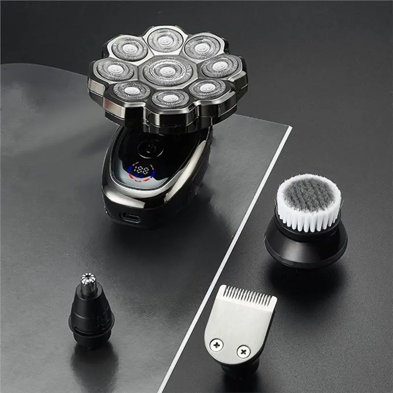 N98R Waterproof Electric Shaver Wonder For Men New Nine-Blade Rechargeable Shaving System With Magnetic Detachable Blades