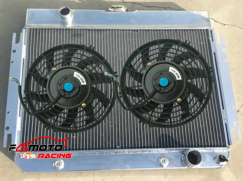 All Aluminum Radiator+FAN For 1963-1968 Chevy Chevelle/Impala V8 El Camino 1964 1965 1966 1967 1968 63 64 65 66 67 68