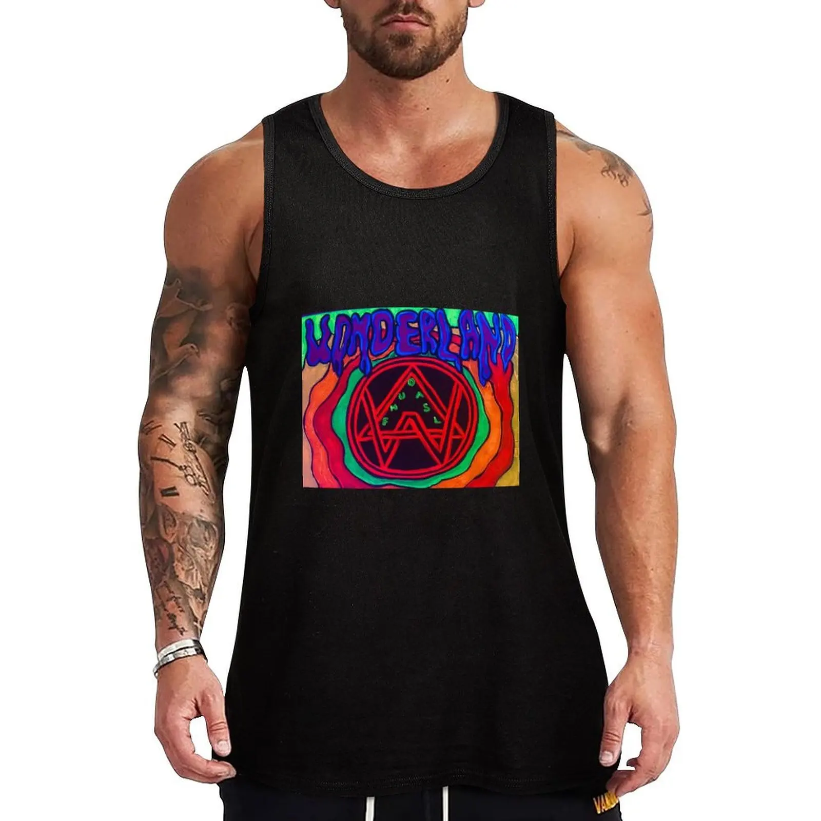 AW Alison Wonderland- Fan Art Tank Top Man sleeveless shirt men gym clothing sports t-shirts for men tops