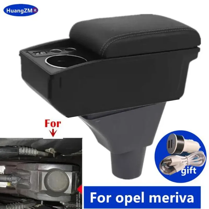 

Car Armrest Box For Opel Meriva double-layer Center Console Storage Box Cup holder Interior Dedicated Retrofit Car Accessories