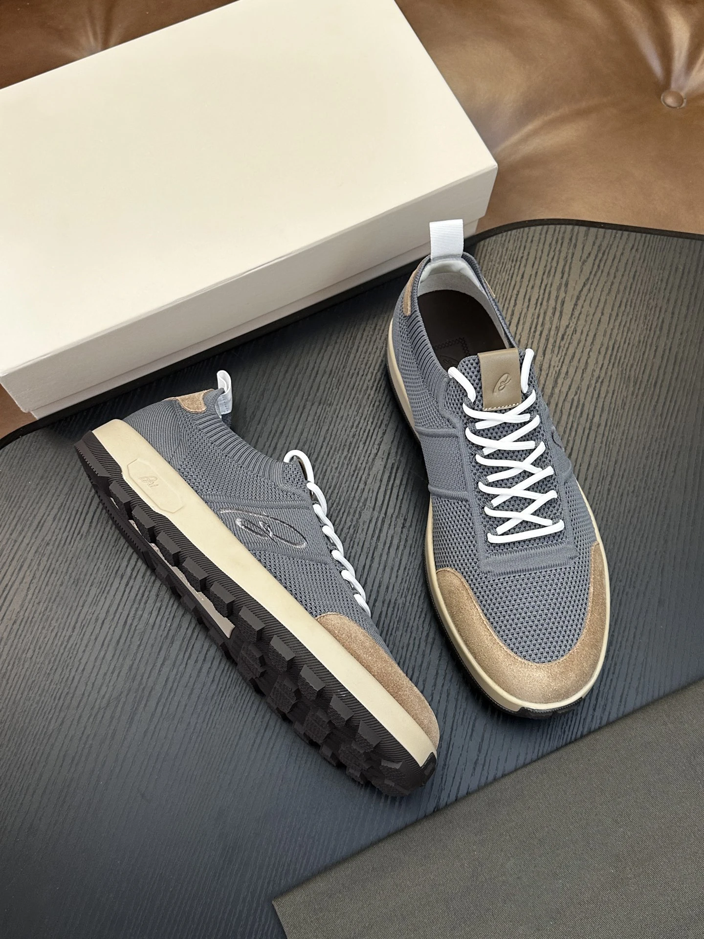 BLLIYOSS Men Shoes Knitted Fabric Sports Shoes 2026 SS New Comfort High-Quality Outdoors European Big size 38-46 Old Money