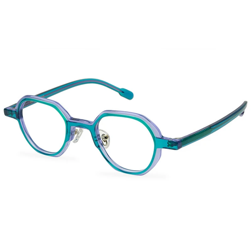 Belight Optiacl Fancy Candy Color Acetate Irregular Shape Glasses Frame Men Women Prescription Eyeglasses  Eyewear 76815