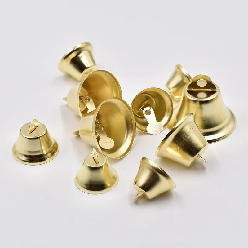 500pcs/lot 30mm Gold Jingle Bells Decorative Bridal Bells for Christmas Tree Hanging Ornament Pendants DIY Craft Home Decor