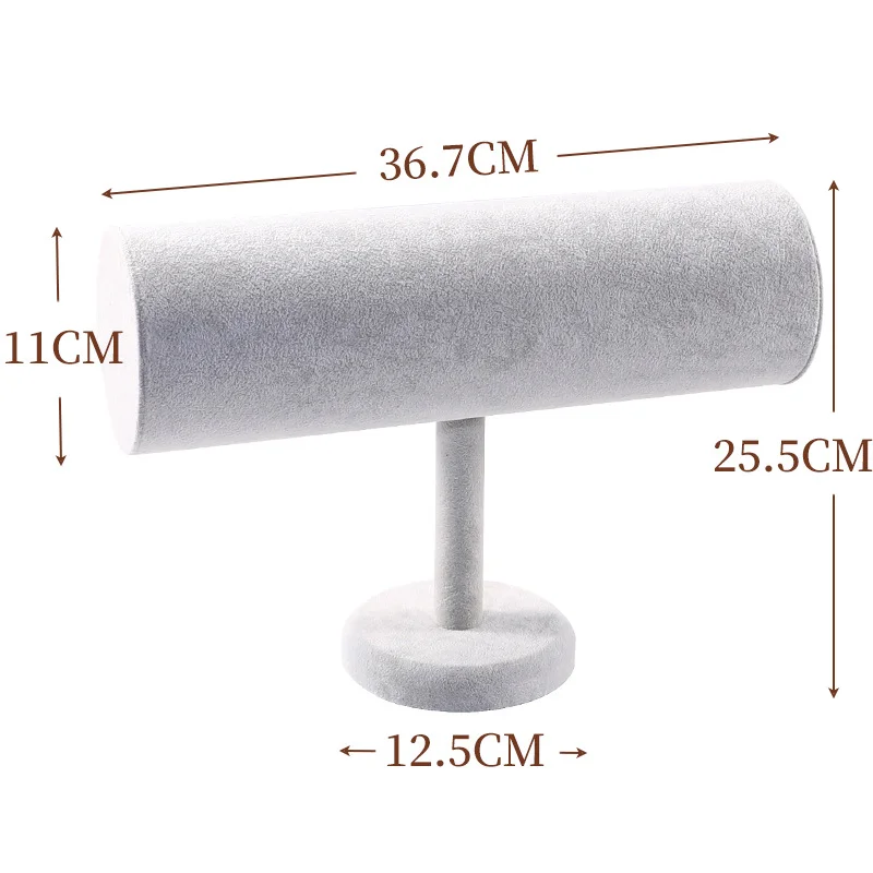 1pc Beige Velvet Round Bottom Headband Stand, Elegant Headband Display Rack, Suitable For Daily Storage & Hair Accessory Showcas