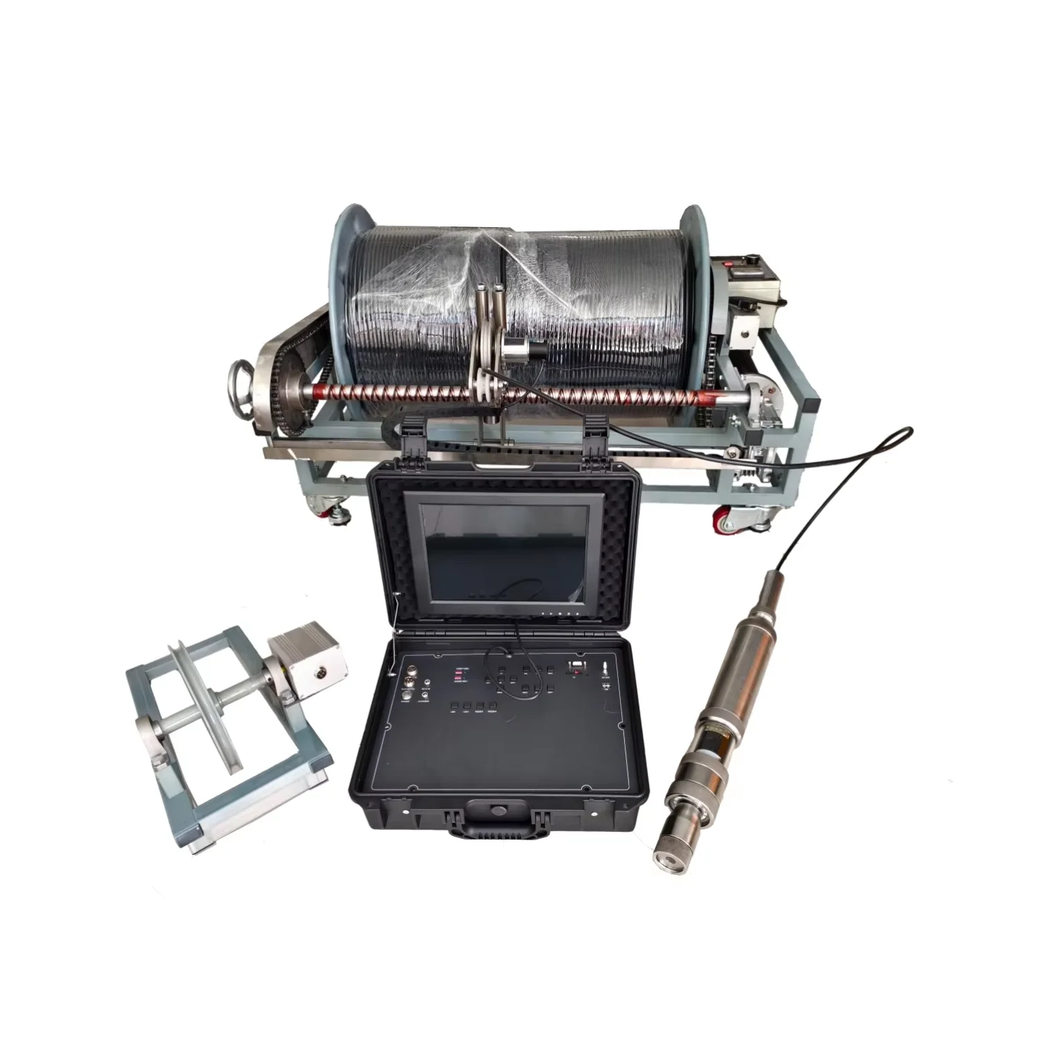 500m Simple Operation Waterproof IP68 Zoom Function CCD H.264 Memory Card Solar Water Well Inspection Camera for Deep Well