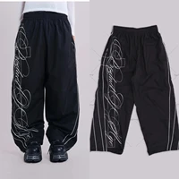 Y2K Harajuku líneas a rayas nueva tendencia de moda Hip-Hop pantalones de chándal góticos hombres mujeres nuevo Vintage suelto Casual pantalones deportivos de pierna ancha