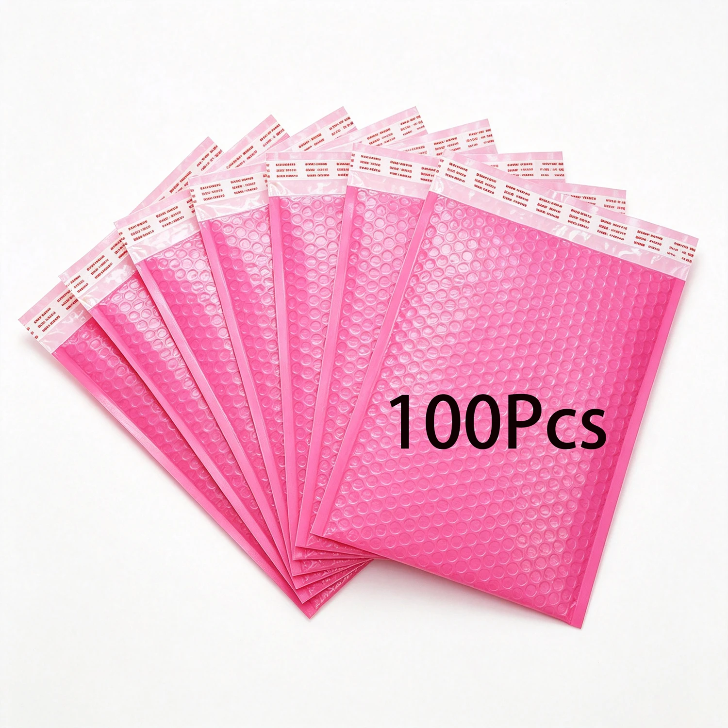 100Pcs Pink Bubble Envelopes Self‑Seal Anti‑Collision Mailer Bags Waterproof Padded Pouches for Gifts Cosmetics Mail Shipping