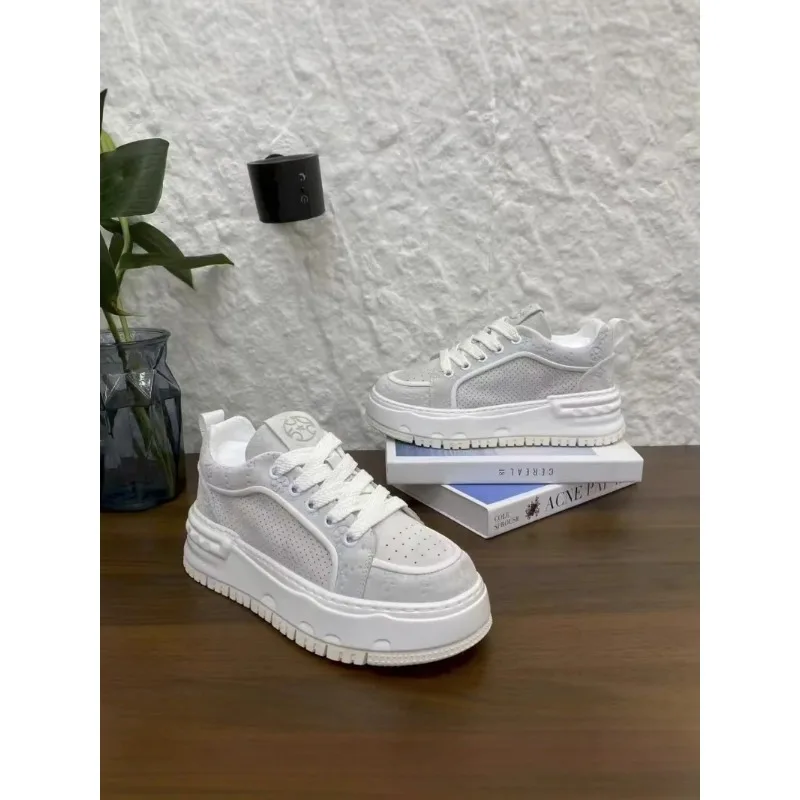 

Men's Spor Casual oes 2025 New Fall Anti-Slip Deodorant Trendy All-Match Board oes Men's Sports Leisure Heightening Whi...