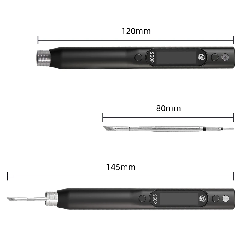 Imagem -06 - Soldering Iron Pen Versão Atualizada pd Apoio qc Power Supply Compatível com C210 Solda Ponta Precision Repair Tool Sequre-s60p