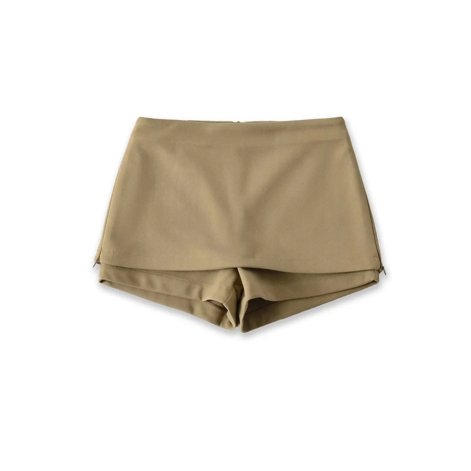 Pure Desire Sexy Low Waist Tweed  Skirt Anti Exposure Autumn Winter New Style Slim Fit Pants Skirt Side Zipper Design