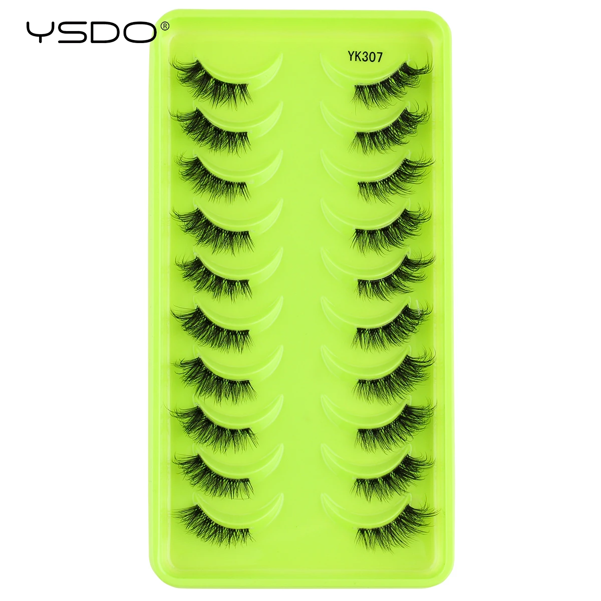 YSDO ครึ่งขนตา 3/10 3D Mink นุ่มธรรมชาติสั้น Cat Eye Lashes เครื่องมือแต่งหน้า Extension Fluffy Faux Cils maquiagem ครึ่ง Cilios