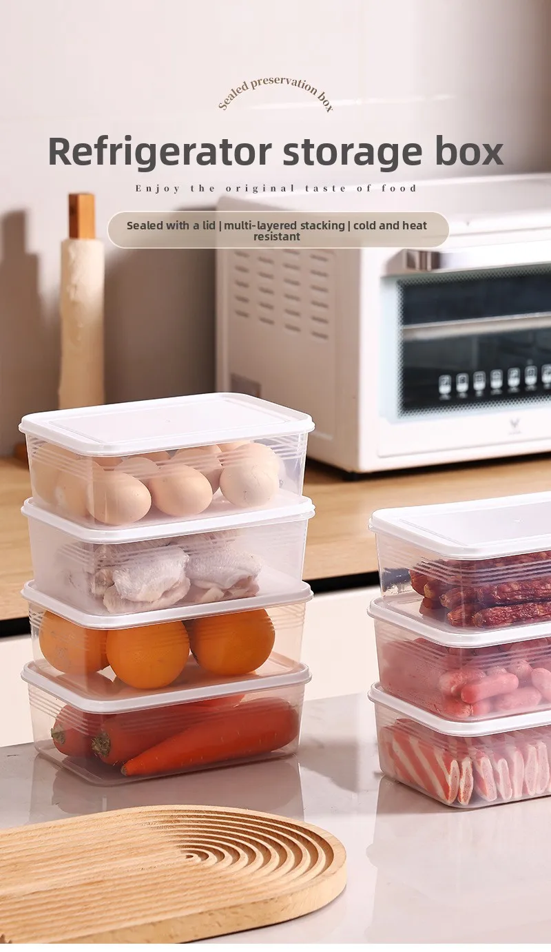 Refrigerator storage crisper 2200ml large-capacity PP material, transparent sealed crisper, multi-specification optional