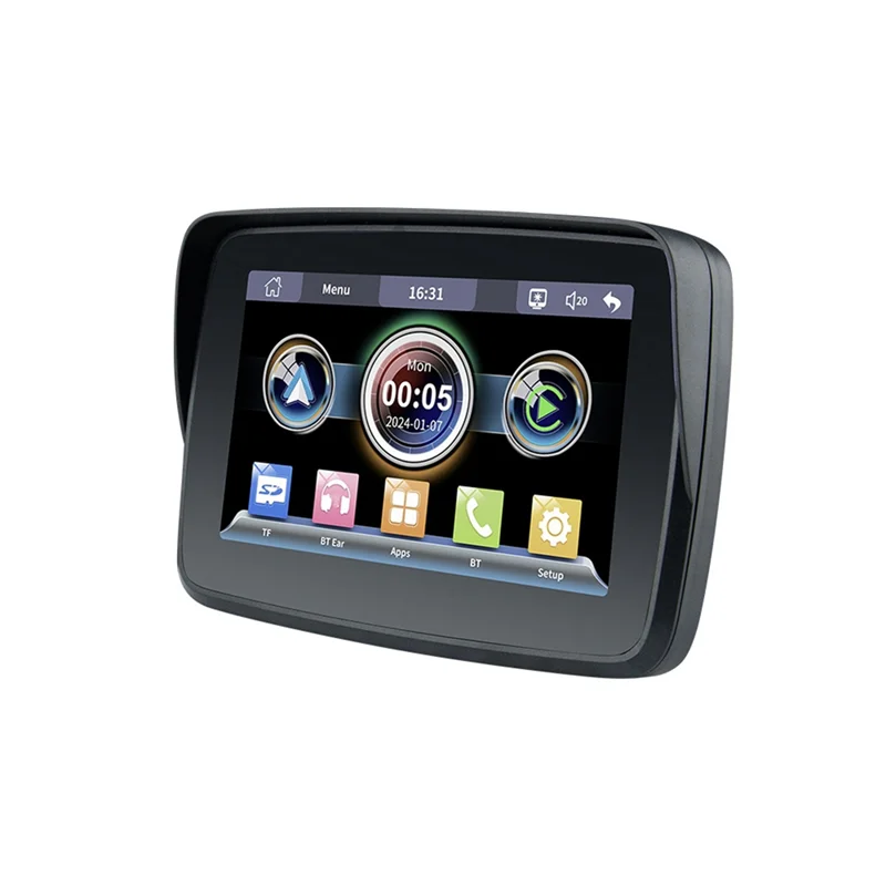 

5 Inch Portable Navigation GPS Screen Motorcycle Waterproof Display Motorcycle Wireless Carplay Android Auto 1Set-X67A
