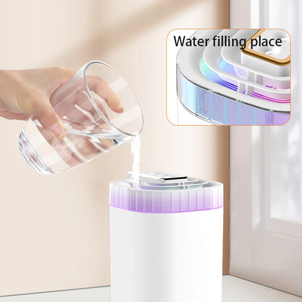 3L Ultrasonic Air Humidifier Cool Mist Humidifier with Night Light and Three Nozzles Quiet USB Aromatic Humidifier for Home image 3
