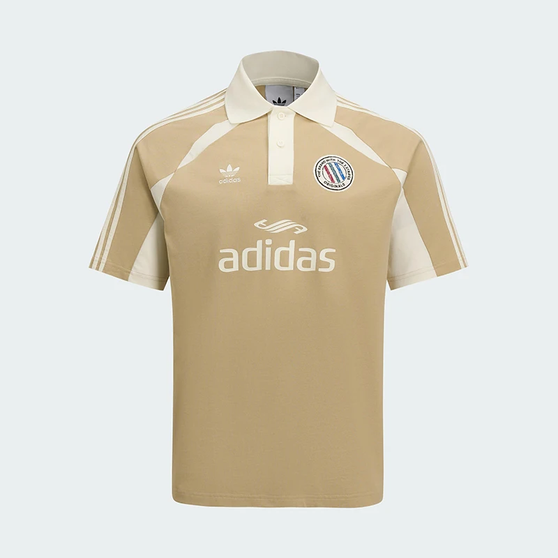 

Adidas genuine Trefoil Men's Loose Patchwork Retro Polo Shirt KD0946