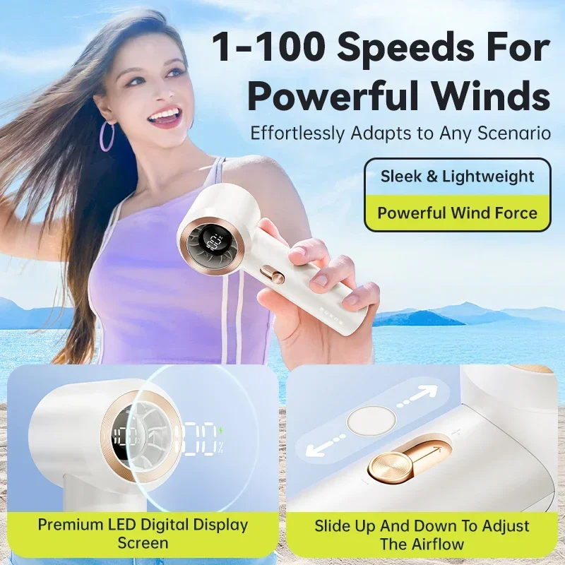 MUXNW Portable Fan For Travel Mini: Small Pocket Handheld Personal Rechargeable Battery Operated USB High Speed Fan