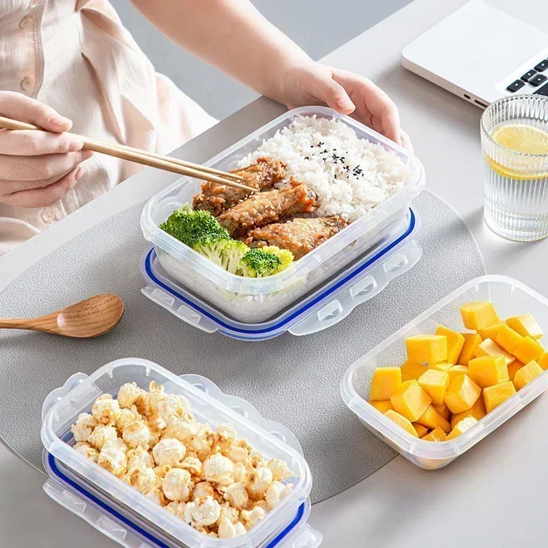 Vacuum Food Storage Box Transparent Storage Container Fridge Organizer Microwave Safe Fresh-Keeping Sealing Box Food Dispenser