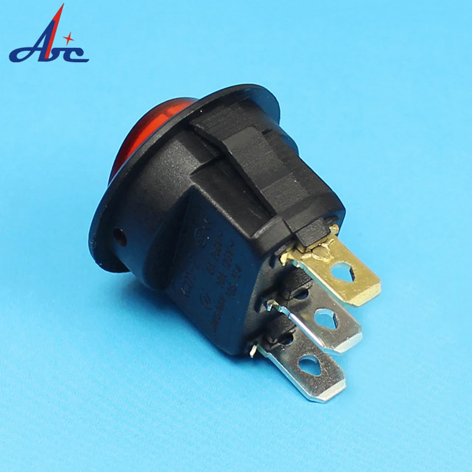 12V 220V 20*23mm Switch KCD3 Boat-Shaped Rocker Power Button 250V On-Off With Light Tumbler Boat Switch