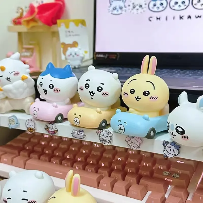 

Автомобильные игрушки Chiikawas Kawaii Hachiware аниме MINISO Usagi детские строительные украшения настольное украшение для девочек Подарки на день рождения