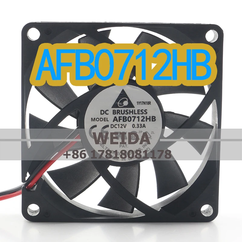 

New Delta 7CM cooling fan AC EC 7015 70X70X15MM 12V 0.33A PWM Speed control CPU Mute double ball bearing AFB0712HB