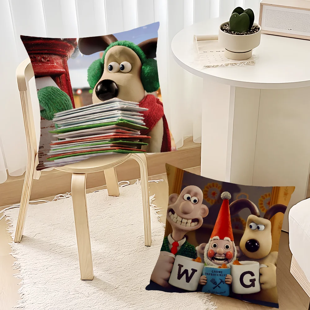 الكرتون W-Wallace-ES و G-Gromit-ES غطاء غرفة المعيشة اللوح الأمامي مكتب وسادة غرفة نوم وسادة أريكة قيلولة الوقت كيس وسادة