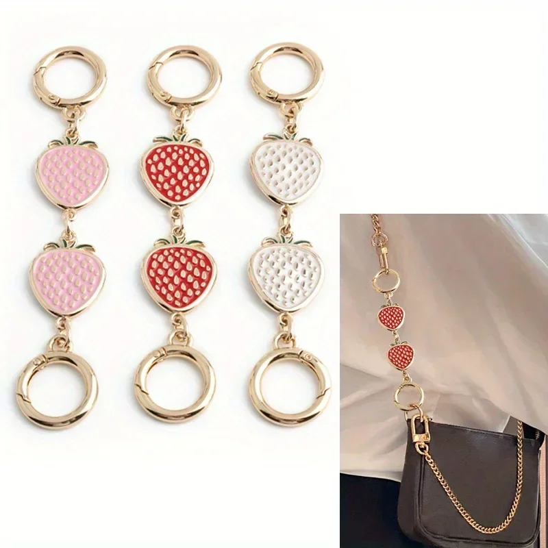 1PC strawberry extended decorative chain wallet crossbody bag shoulder strap chain armpit bag diy replacement extension chain