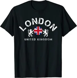 Vintage London UK United Kingdom England Great O-Neck Classic T Shirt Men Casual Short Sleeve Tees Tops Harajuku Streetwear