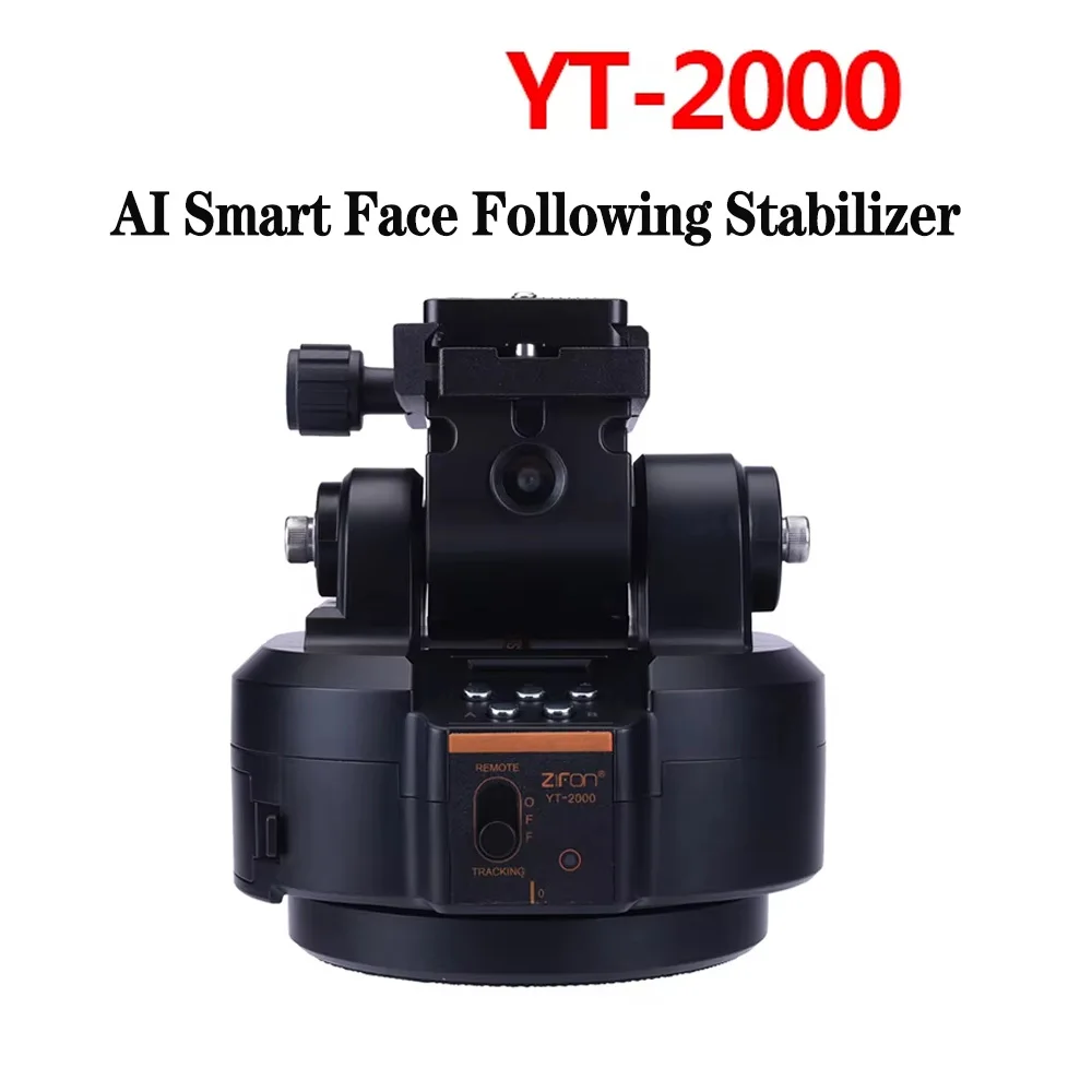 Zifon YT2000 AI Smart Face Following Motorized Rotating Panoramic Head Tripod Stabilizer for phones Cameras live broadcast