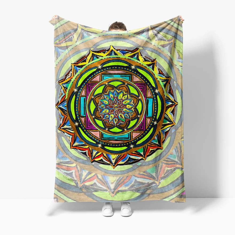 

Красочное абстрактное цветочное богемное радужное переливающееся одеяло с геометрическим принтом, покрывало для дивана-кровати, подарок