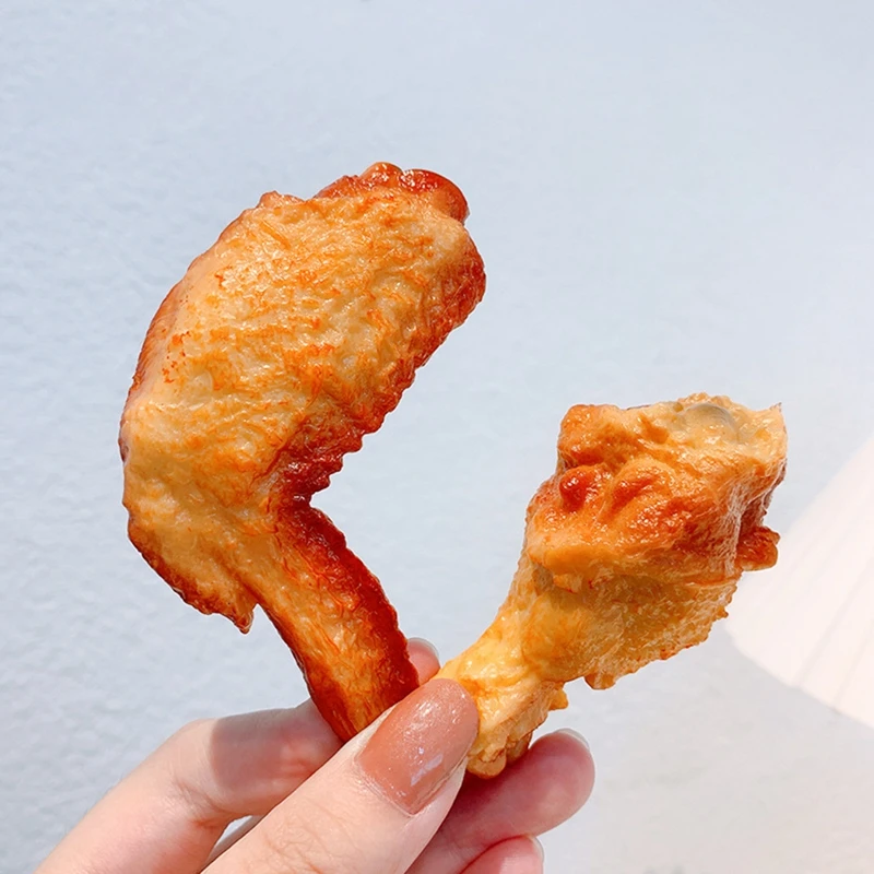 Funny Roasted Chicken Legs Crispy Wings French Fries Hair Clips Hair Simulation Food Fried Chicken Hairpin Accessories Jewelry