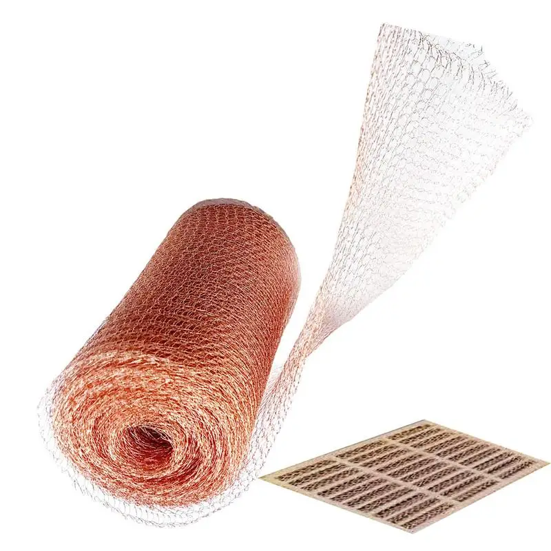 

Copper Mesh Roll Copper Wire Mesh Defense Screen Hole Filler Rustproof DIY Barrier Mice Barrier Mesh Packing Tool Copper Mesh