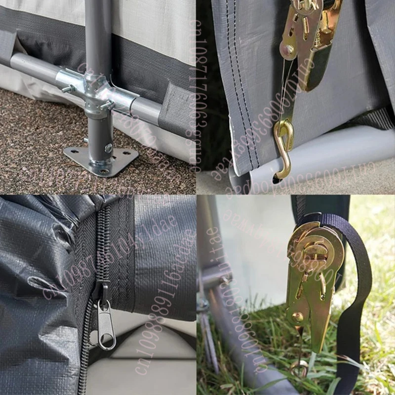 غرفة تخزين خارجية مقاومة للماء 1.8 م 2.4 م، غبار، حماية من الشمس، مرآب، عناصر متنوعة، مأوى مطر، سقيفة تخزين للحديقة