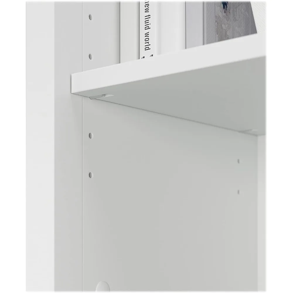 5-Shelf 63-Inch H Bookcase, Pure White