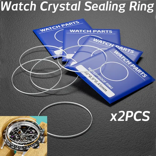 Junta de cristal para reloj, 0,8/0,9mm de altura, 0,35/0,4/0,45mm de espesor, piezas de repuesto para reloj, arandelas de sellado, junta tórica impermeable para reparación de relojes