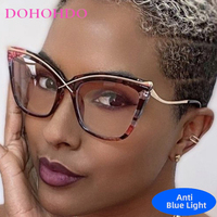 Fashion Designer Reading Glasses Anti Blue Light Cat Eye Glasses Men Women Large Frame Glasses Vintage Trendy Eyeglasses Female