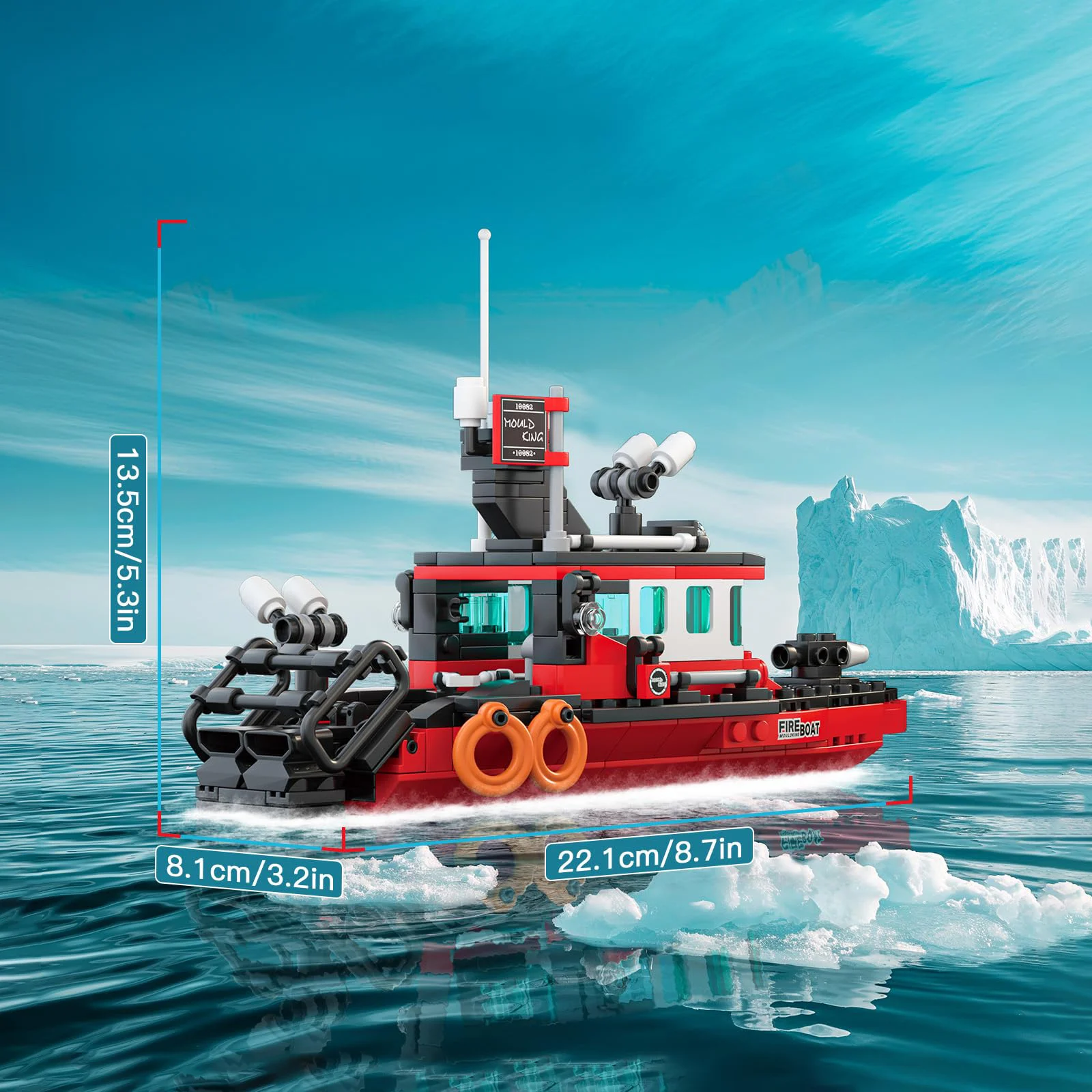 Mould King Multifunctional Rescue Boat 850pcs High Tech Ocean Series Model Building Blocks Set Kids Adult DIY Assembly Toy view 6