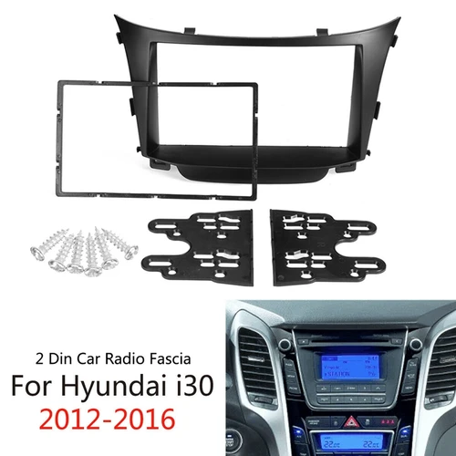 Imagen 1 del producto Radio Estéreo Fascia para coche, adaptador de Panel de marco de salpicadero para Hyundai I30 2011, 2 Din, 1 Juego
