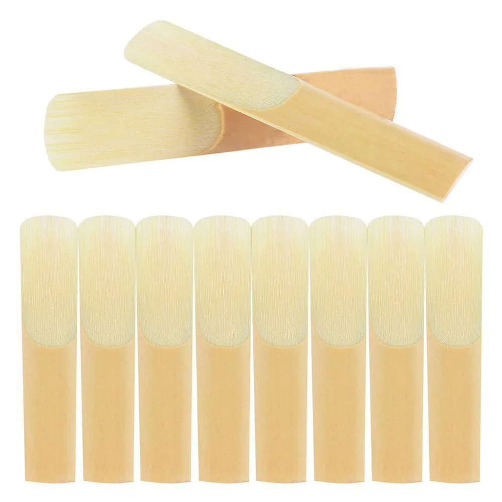 10Pcs Alto Saxophone Reed 7.1*1.45*0.35cm Accessories Light Yellowm Musical Parts Sax Strength Brand New High Quality