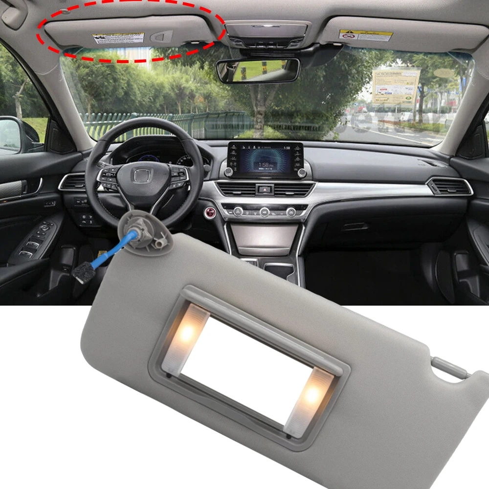 

Car Interior Sun Visor With Mirror Light for Honda Accord 2008 2009 2010 2011 2012 2013 2014 2015 2016 Left Hand Driver